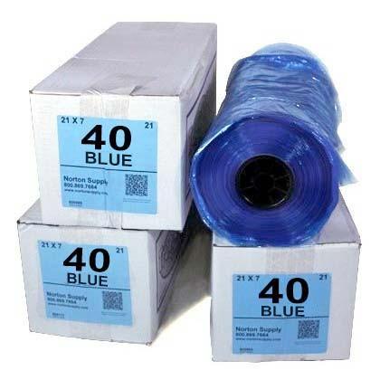 [PB40BL] 40" Poly Garment Bag, Blue Tint, 21 lb.