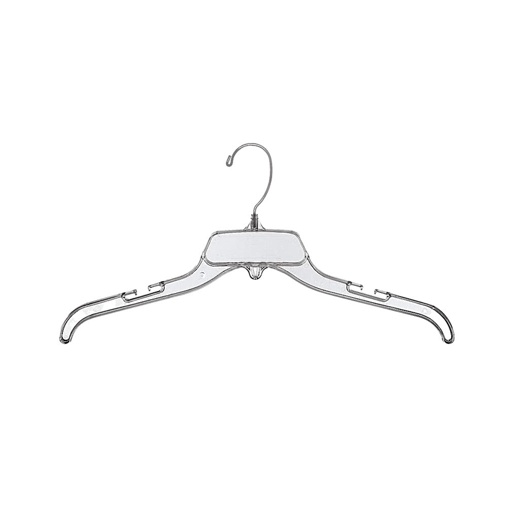 [484R] Clear Plastic Dress Hanger 17"