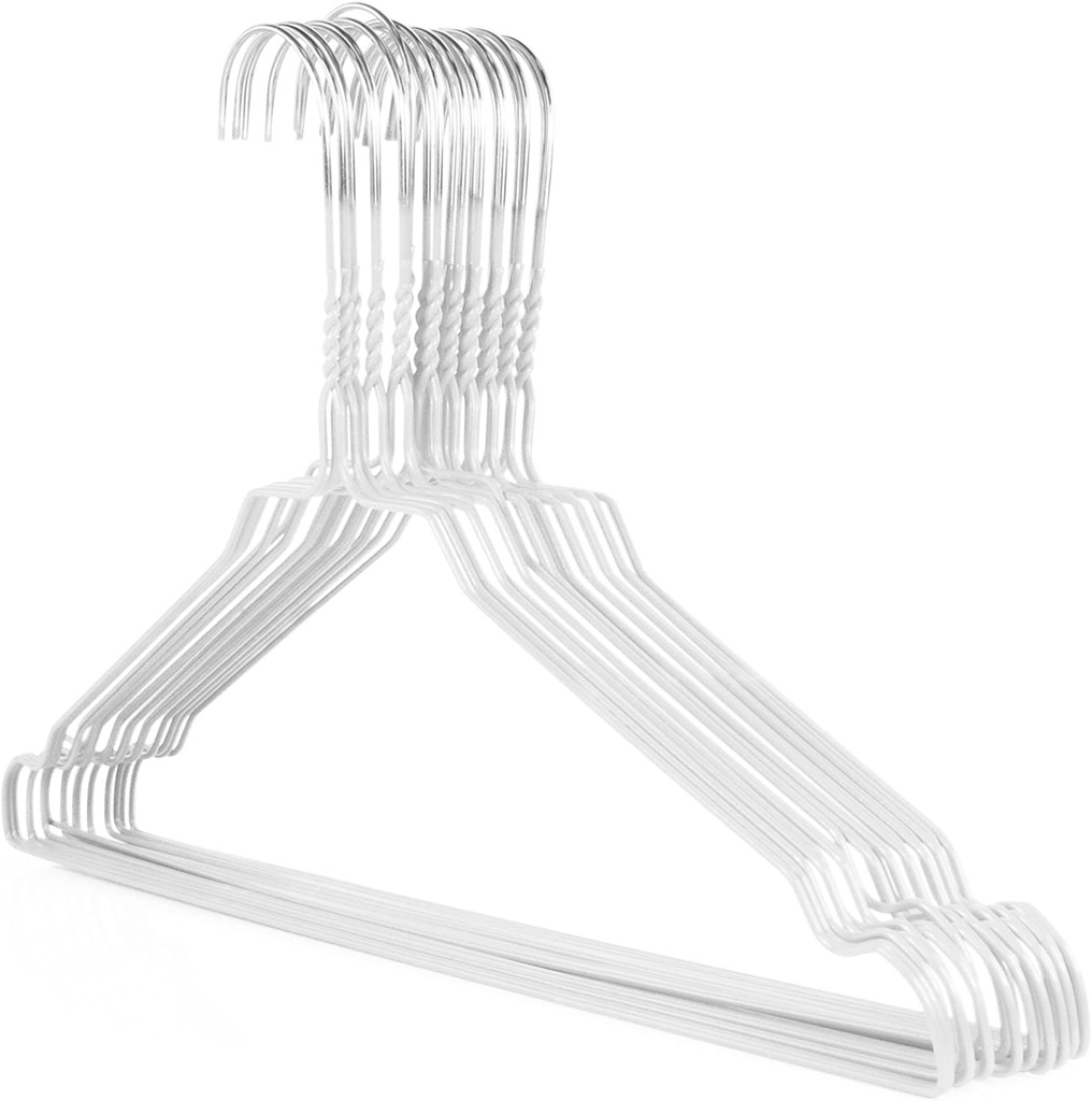 [1316RG-White-450] Rainbow Shirt Hanger 16" - White